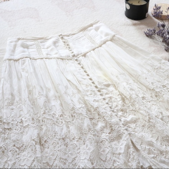 Free People Dresses & Skirts - Vintage Free People | Lace Maxi Skirt